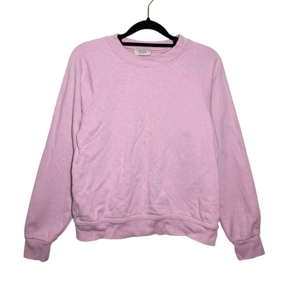 AYR Light Pink Cotton Casual Crewneck The BFF Pullover Sweatshirt Small FLAW